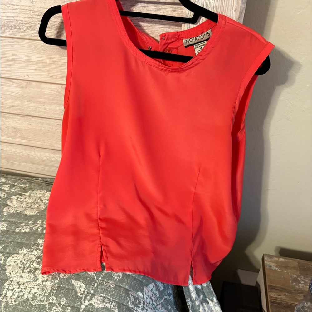 Notations Women's Sleeveless Red Blouse